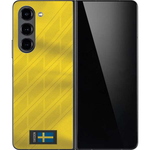 Sweden Soccer Flag Galaxy Z Fold5 5G Skin